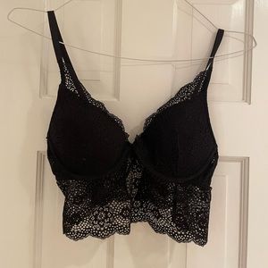 H&M bra black lace with long band NWOT